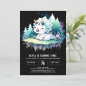 Leuke Kinder Triceratops verjaardag Kaart (Staand voorkant)