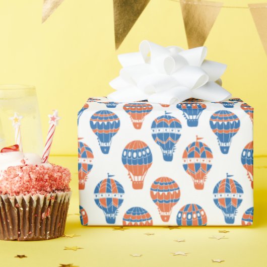 Leuke Kinder Vliegende Hete Luchtballonnen Steampu Cadeaupapier (Verjaardagsfeest)