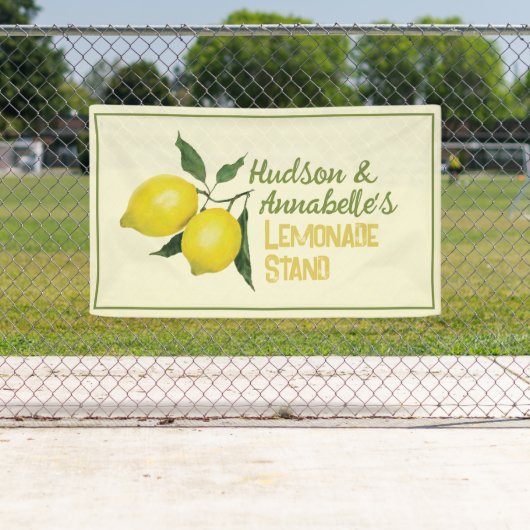 Leuke Kinder zakelijke Logo limonade stand Spandoek (Insitu)