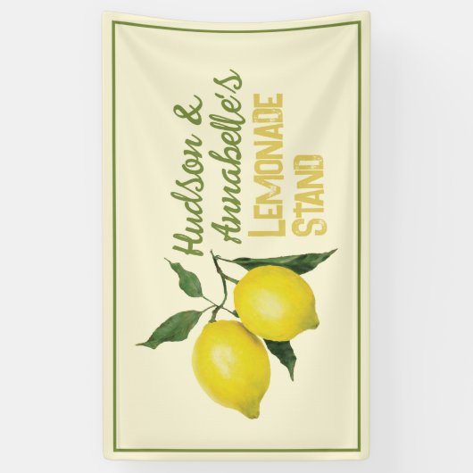 Leuke Kinder zakelijke Logo limonade stand Spandoek (Verticaal)