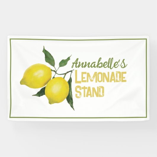 Leuke Kinder zakelijke Logo limonade stand Spandoek (Horizontaal)