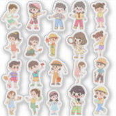 Leuke kinderactiviteit vinylstickers sticker (Voorkant)