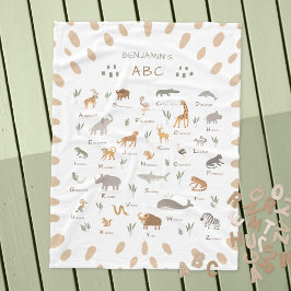 Leuke kinderdeken met wilde dieren fleece deken