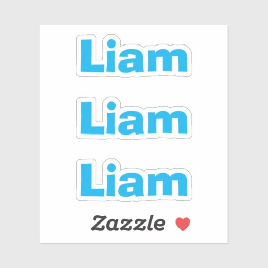 Leuke Kinderen Blauwe Fun Naam Sticker (Vel)