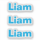 Leuke Kinderen Blauwe Fun Naam Sticker (Voorkant)