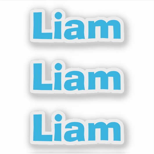 Leuke Kinderen Blauwe Fun Naam Sticker (Voorkant)