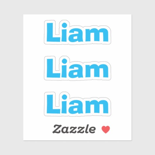 Leuke Kinderen Blauwe Pret Naam Sticker (Vel)