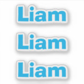 Leuke Kinderen Blauwe Pret Naam Sticker (Voorkant)