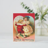 Leuke kinderen dansen hart gedicht briefkaart (Staand voorkant)