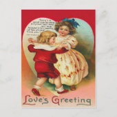 Leuke kinderen dansen hart gedicht briefkaart (Voorkant)