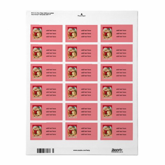 Leuke kinderen dansen hart gedicht etiket (Full Sheet)