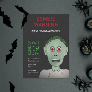 Leuke Kinderen Groen, Zwart & Rode Zombie Hallowee Kaart