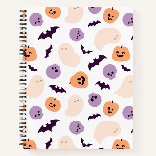 Leuke Kinderen Halloween Patroon Notitieboek (Voorkant)
