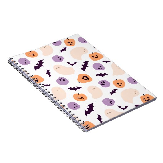 Leuke Kinderen Halloween Patroon Notitieboek (Rechterzijde)