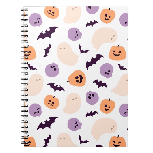 Leuke Kinderen Halloween Patroon Notitieboek (Voorkant)