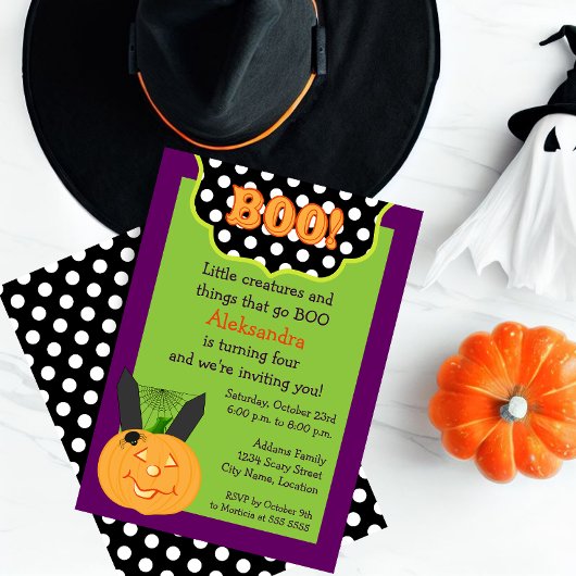 Leuke kinderen Halloween Verjaardag Kaart