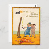 Leuke Kinderen Prank Jack O Lantern Briefkaart (Voorkant / Achterkant)