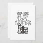 Leuke Kinderen Schaken Schaakbord Bordspel Schaaks Bedankkaart (Voorkant / Achterkant)