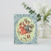 Leuke Kinderen Swing Boeket Bloemen Briefkaart (Staand voorkant)