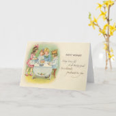 Leuke Kinderen Verjaardag Party Cake Kaart (Gele Bloem)