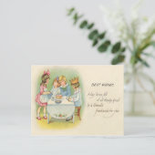 Leuke Kinderen Verjaardag Party Cake Uitnodiging Briefkaart (Staand voorkant)