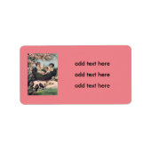 Leuke kinderen vogel nestboom etiket (Voorkant)