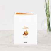 Leuke Kinderen Waterverf Baby Dragon Halloween Kaart (Achterkant)