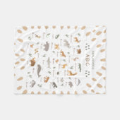 Leuke Kinderen Wild Animals Fleece Deken (Voorkant (Horizontaal))