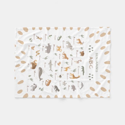 Leuke Kinderen Wild Animals Fleece Deken (Voorkant (Horizontaal))