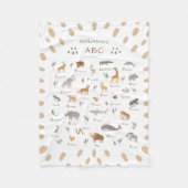 Leuke Kinderen Wild Animals Fleece Deken (Voorkant)