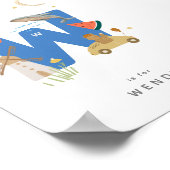 Leuke kinderkamer gepersonaliseerd alfabet letter  poster (Hoek)