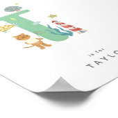 Leuke kinderkamer gepersonaliseerd alfabet letter  poster (Hoek)