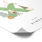 Leuke kinderkamer gepersonaliseerd alfabet letter  poster (Hoek)