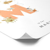 Leuke kinderkamer gepersonaliseerd alfabet letter poster (Hoek)