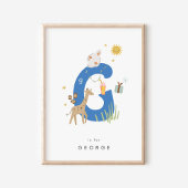 Leuke kinderkamer gepersonaliseerd alfabet letter poster