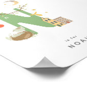 Leuke kinderkamer gepersonaliseerd alfabet letter  poster (Hoek)