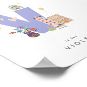 Leuke kinderkamer gepersonaliseerd alfabet letter  poster (Hoek)