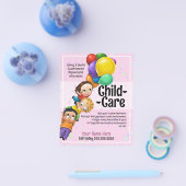 Leuke kinderopvang 5x6 Kinder & ballonnen Promo Flyer (Enkel)