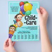 Leuke kinderopvang. Dagopvang. Zomer 8x10 scheurbl Flyer (Hand)