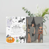 Leuke kinderpret foto Halloween Kaart (Staand voorkant)
