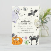 Leuke kinderpret Halloween Kaart (Staand voorkant)