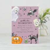 Leuke kinderpret Halloween Kaart (Staand voorkant)