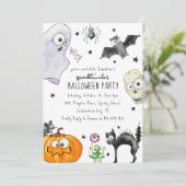 Leuke kinderpret op Halloween Kaart (Staand voorkant)