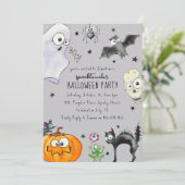 Leuke kinderpret op Halloween Kaart (Staand voorkant)