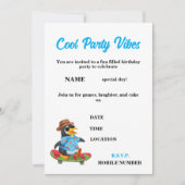 Leuke kinderverjaardagsfeestje kaart (Voorkant)