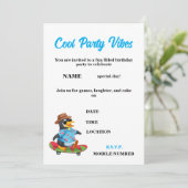 Leuke kinderverjaardagsfeestje kaart (Staand voorkant)