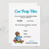 Leuke kinderverjaardagsfeestje kaart (Voorkant / Achterkant)