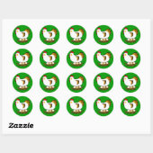 Leuke kip en eieren ronde sticker (Vel)