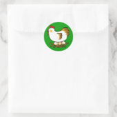 Leuke kip en eieren ronde sticker (Tas)