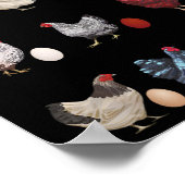 Leuke kip met eieren Paasdag Kip Trendy CL Poster (Hoek)